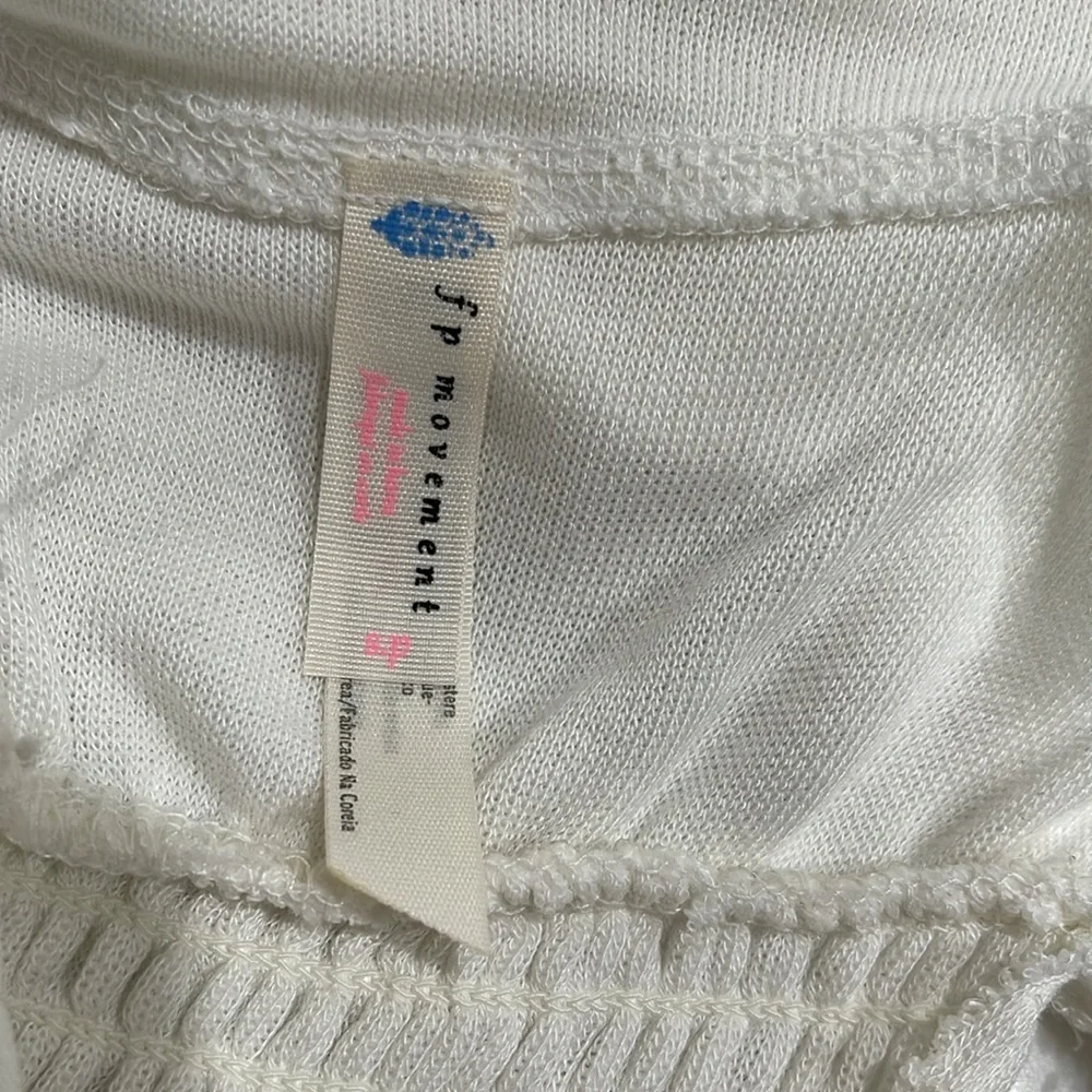 Free People Movement Tulum Hoodie Tank Top SZ S White